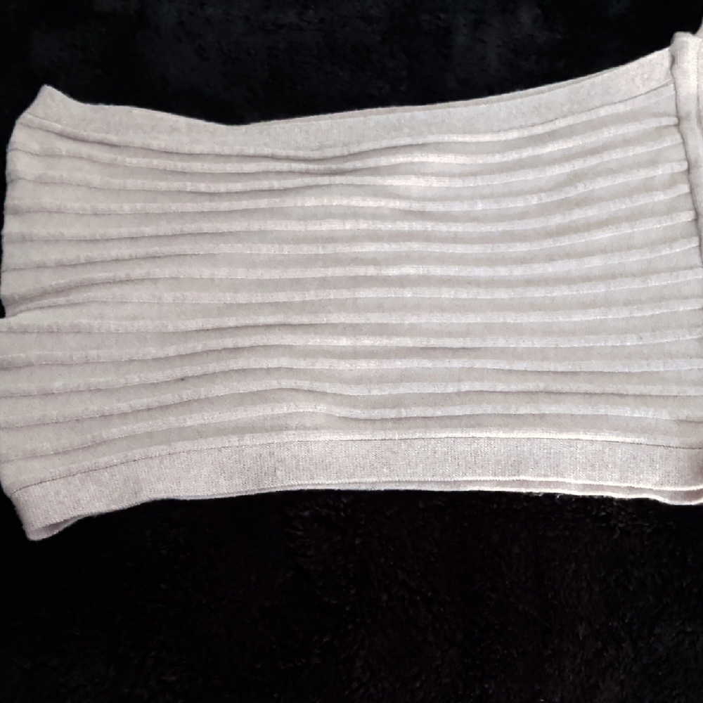Ronny Kobo Rosette Oatmeal One-Shoulder Top - Picture 3 of 4